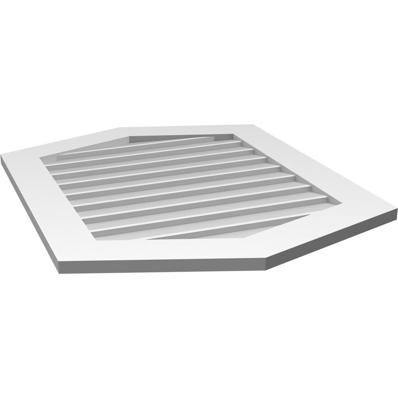 Ventilé vertical à pignon vertical 4/12 po, H 36 po x l 28 po x P 1 po