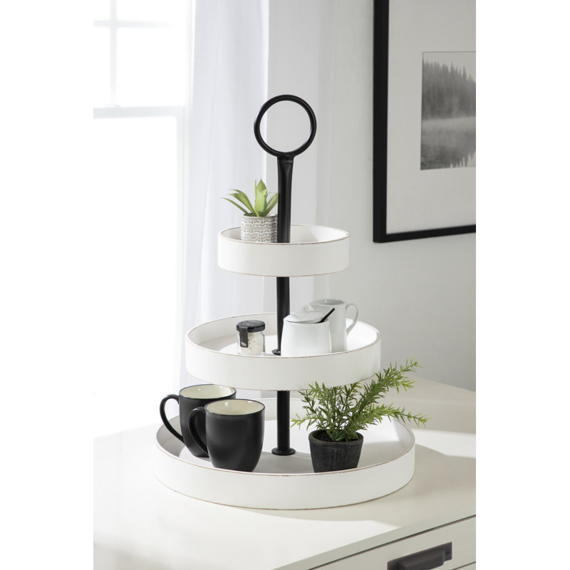 Burgess Tiered Stand, Distressed White