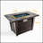Durable Fire Pit Table with Ceramic Tile Top, Glass Wind Guard, and Rain Cover for Outdoor Gatherings