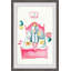 «Pink Bed Reading» - Reproduction d'art sur toile encadrée-26009706-33455705