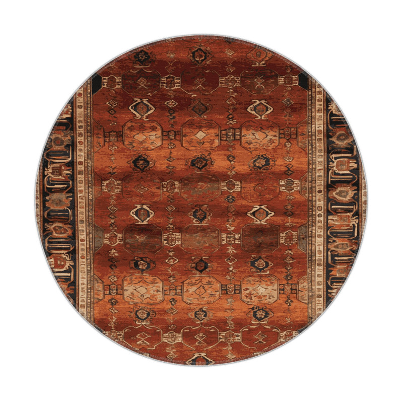 Persian Brown Indoor and Outdoor Area Rug, Rectangle 3' x 5'