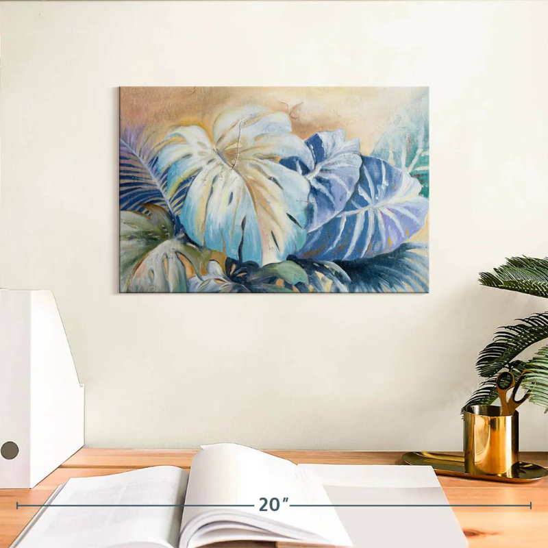 Plantes bleues II, H 8 po x l 12 po