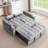 Multi-Functional Pullout Sofa Bed With USB For Living Room