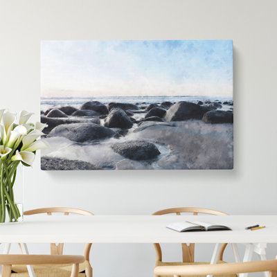 Lofoten Beach In Norway - Wrapped Canvas Painting