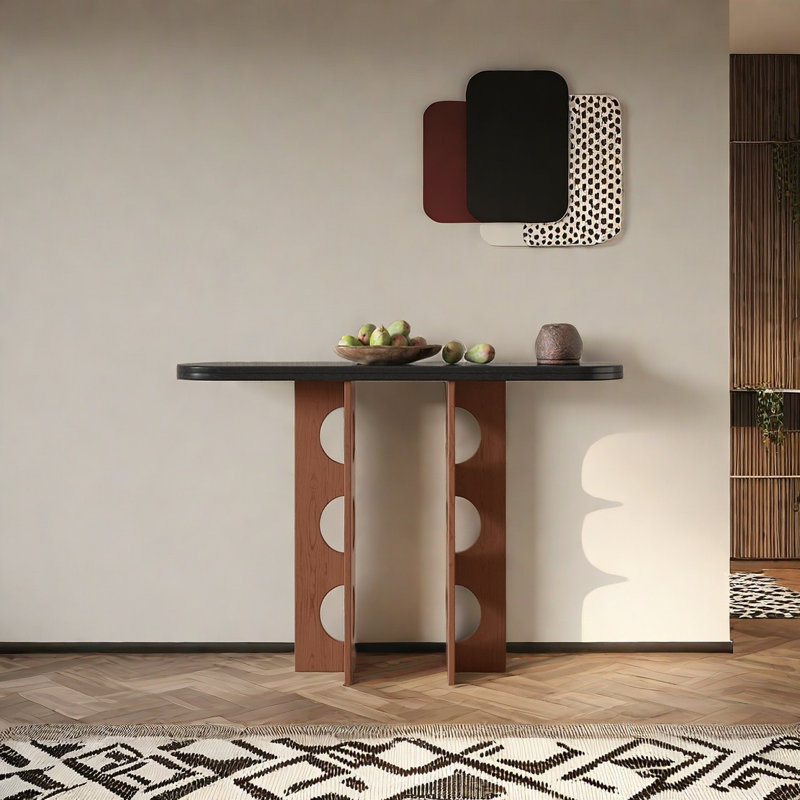 Console Modern Minimalist, Brun, H 33,46 po x l 47,24 po x P 13,78 po