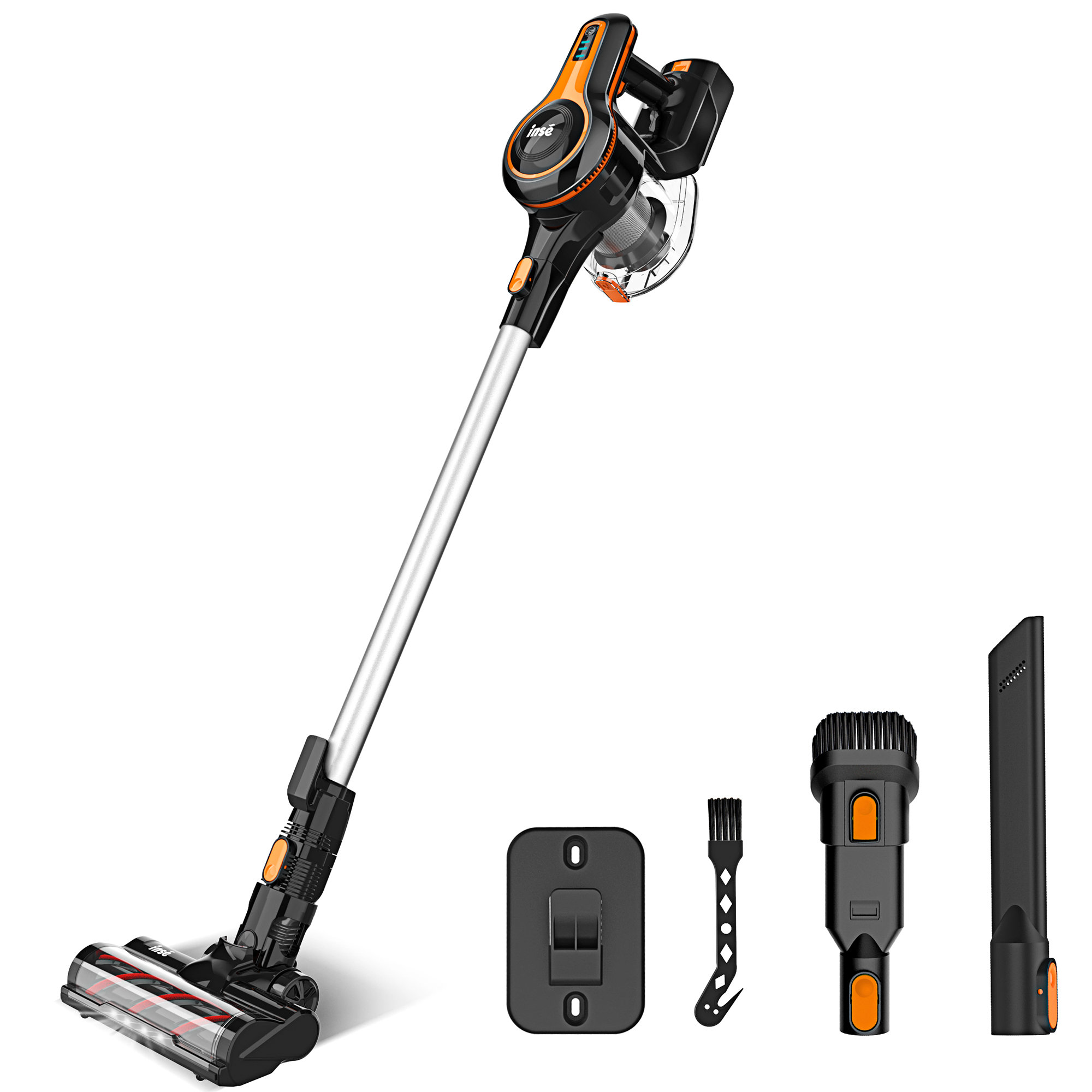 INSE Cordless Vacuum Cleaner,25Kpa Powerful Stick Vacuum,6-in-1