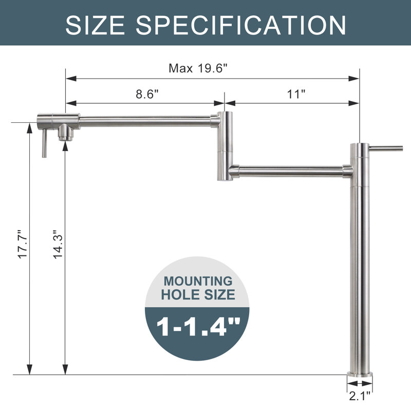 WOWOW Kitchen Faucet, Brushed Nickel