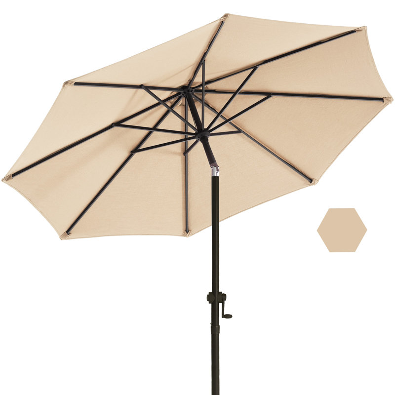 Parasol de marché Market, H 100 po x l 120 po x P 120 po, Tanné