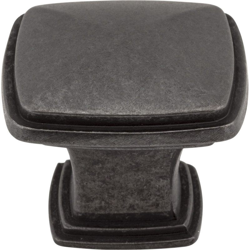 Milan I Square Knob, Gun Metal