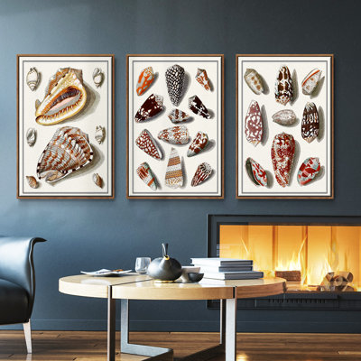 Ensemble de 3 cadres flottants sur toile
