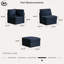 Canapé d'angle modulaire 4 pièces Serta® Brady, montage facile, confort des ressorts ensachés, tissu velours côtelé-137139705-139085289