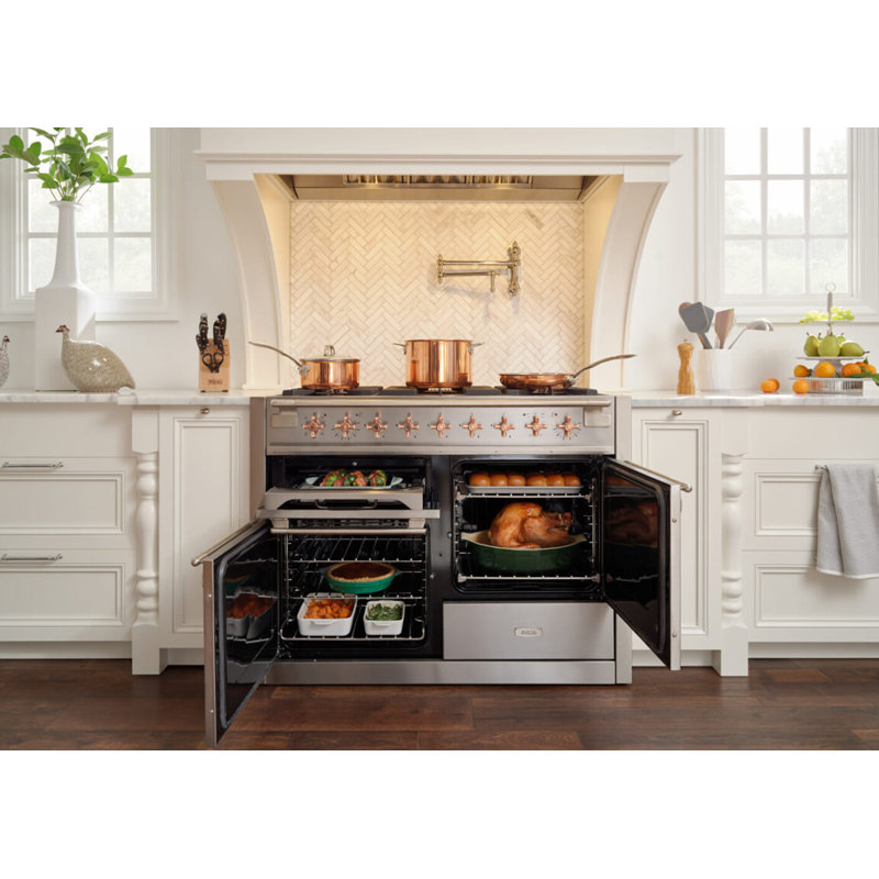 Elise 48" 6 Cubic Feet Induction Freestanding Convection Range, Matte Black