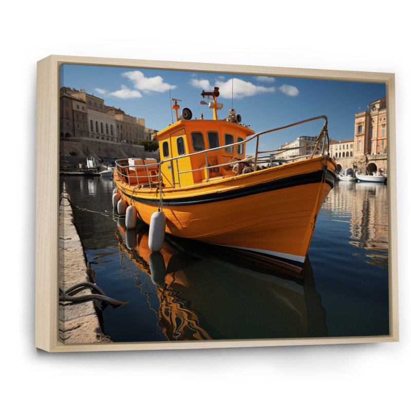 Meidell France Marseille Essence maritime II - impression, H 12 po x l 20 po x P 1 po, Cadre naturel flottant