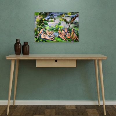 Bathers 1 Classic Traditional Abstract Nature Spring Wall Art Print by Paul Cezanne - Wrapped Canvas Print