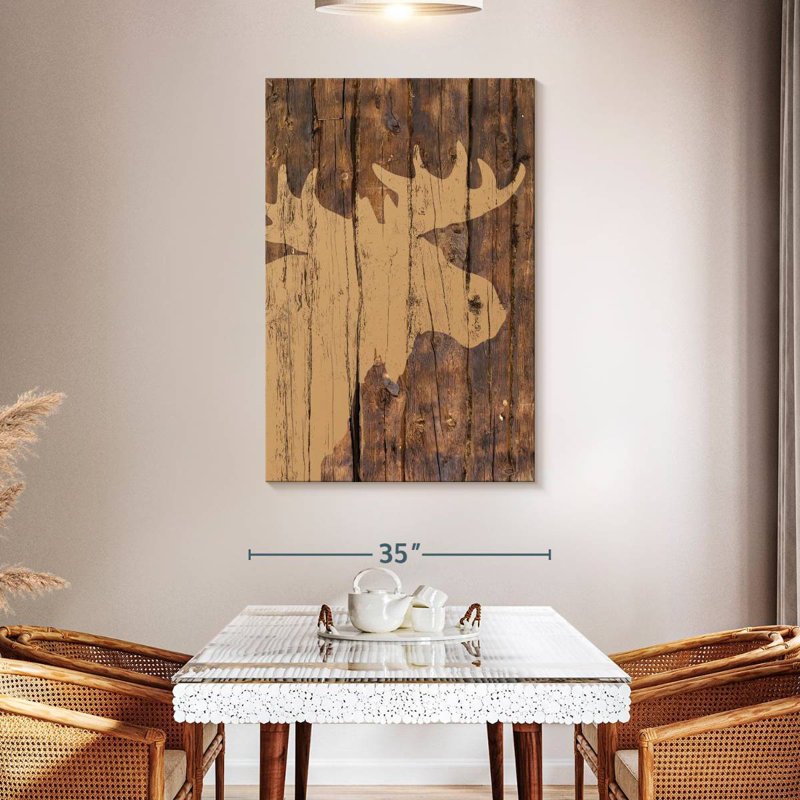 Brampt Wooden Moose, 48" H x 32" W