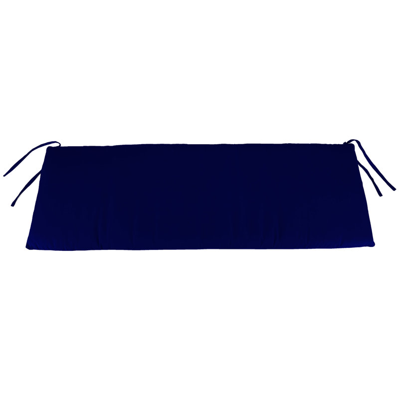 Coussin de banc d'intérieur/d'extérieur, Bleu de minuit, H 3 po x l 48 po x P 19 po