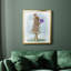 Lapin et agapanthe, toile encadrée de qualité supérieure - prête à être accrochée-889700281-889700283