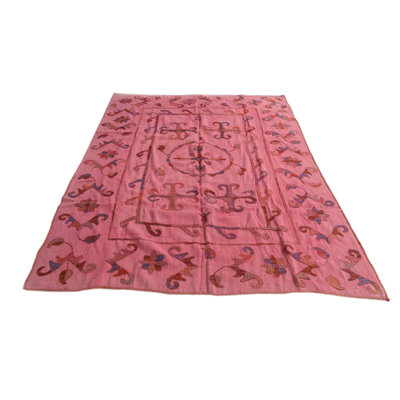 Tapis rose 5x8 Poe