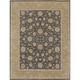 Hand Knotted Oriental Area Rug in Black/Tan