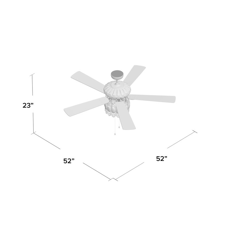 Geraghty 52'' Ceiling Fan with Light Kit