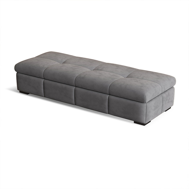  Upholstered Bench, Dark Grey