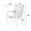 Ensemble 7 pièces de table de patio et 6 chaises PVC-coated polyester