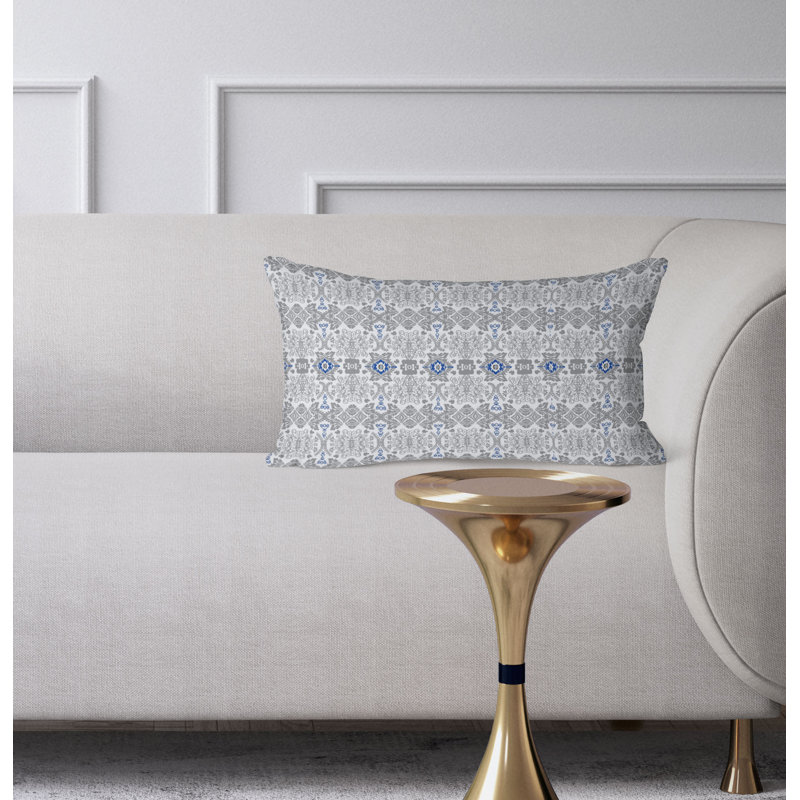 Coussin Taj Garden, Bleu/gris