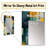 Yellow And Teal Abstract Geometric Fusion - Geometric  Large Mirror, Modern Unique Wall Mirror Decor, Printed Metal Art-269248089