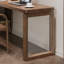 Bureau rectangulaire brun en bois massif-987541956