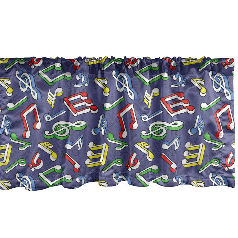 Multicolore de cantonnière Ambesonne, L 54 po x L 12 po