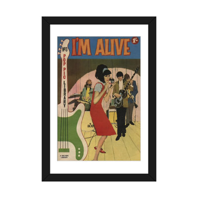 « i suis alive », affiche rétro sur toile