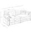 Velours côtelé beige confortable de 4 po pour le salon et plus de canapé - cinéma maison idéal