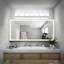 SOLFART 6 Lights Chrome Bathroom Light Fixtures Modern LED Bathroom Light Vanity Lights Over Mirror