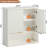 Fluted Bathroom Wall Cabinet, Wall-Mounted Medicine Cabinet With Adjustable Shelf & Doors, Farmhouse Floating Over The Toilet Storage Cabinets For Laundry Room, Kitchen, Living Room-2146057319