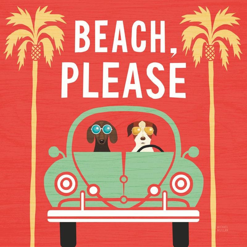 Beach Bums Beetle I Square, H 36 po x l 36 po