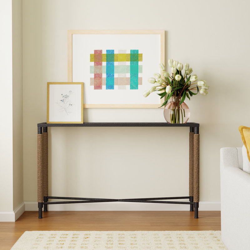 52'' Glass Top Console Table