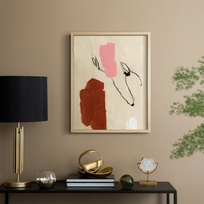 Terra Rosa Abstract I Framed Print - Solid Wood