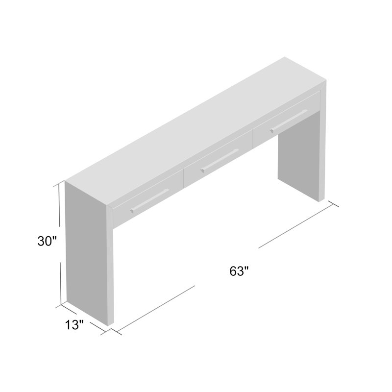 TA Studio 63'' W Console Table, Cardamon/Singular