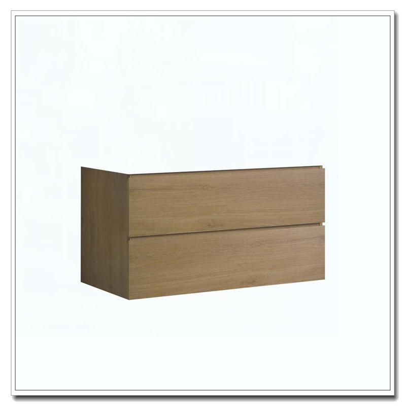 Armoire murale avec deux tiroirs pré-assemblés, Chêne