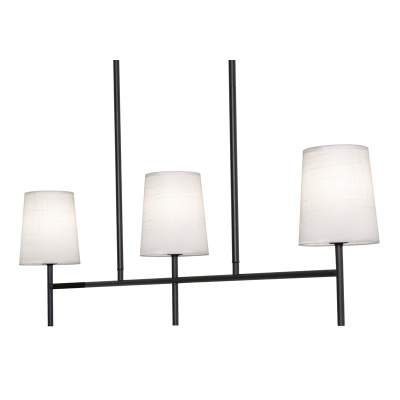 Luminaire suspendu pour îlot de cuisine 3 lumières Zymiah, Noir