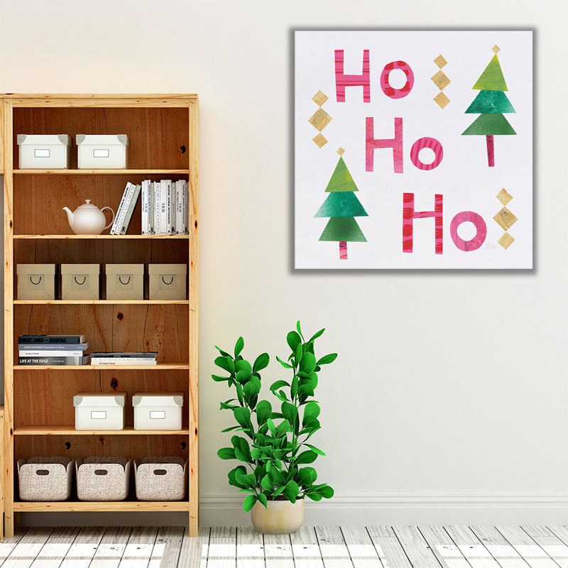 Christmas Collage I - reproduction d'art sur toile, H 12 po x l 12 po