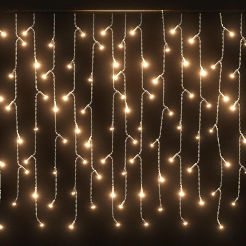 LED Twinkle Indoor / Outdoor Icicle Lights, Warm White