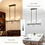 Luminaire suspendu moderne à 6 lumières de style lustre linéaire moderne pour îlot de cuisine style rustique industriel de style contemporain rétro