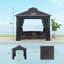 Gazebo, moustiquaire pour l'extérieur avec tablettes
