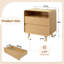 Table de chevet avec tablette ouverte et 2 tiroirs Angela, ensemble de table de chevet avec station de charge, l 23,7 po x P 15,8 po x H 25 po-1442496976-1433832761