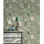 Papier peint botanique vert pelucheux et adhésif