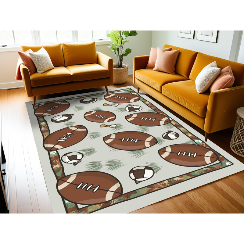 Tapis de football pour enfants Zoomie, Rectangle de 5 pi x 8 pi