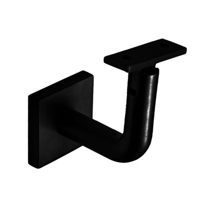 Glass Mount Handrail Bracket with Square Rose and Flat Plate