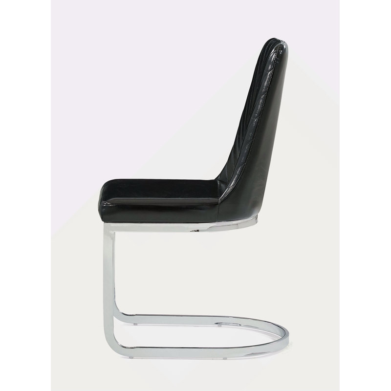 Chaise de salle à manger noire STELLE (ensemble de 2), Noir