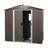8Ft X 4Ft Outdoor Metal Shed With Galvanized Iron Frame & Easy Assembly Feature - Gray Foundation, Weather- Panels Lock-125291584